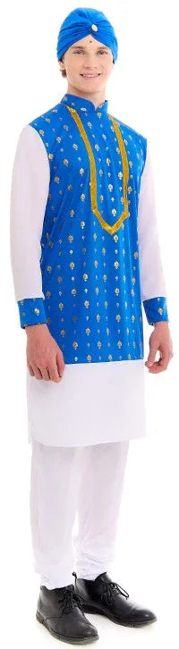 Disfraz de Hindú Bollywood Azul para Hombre Hindús Partilandia