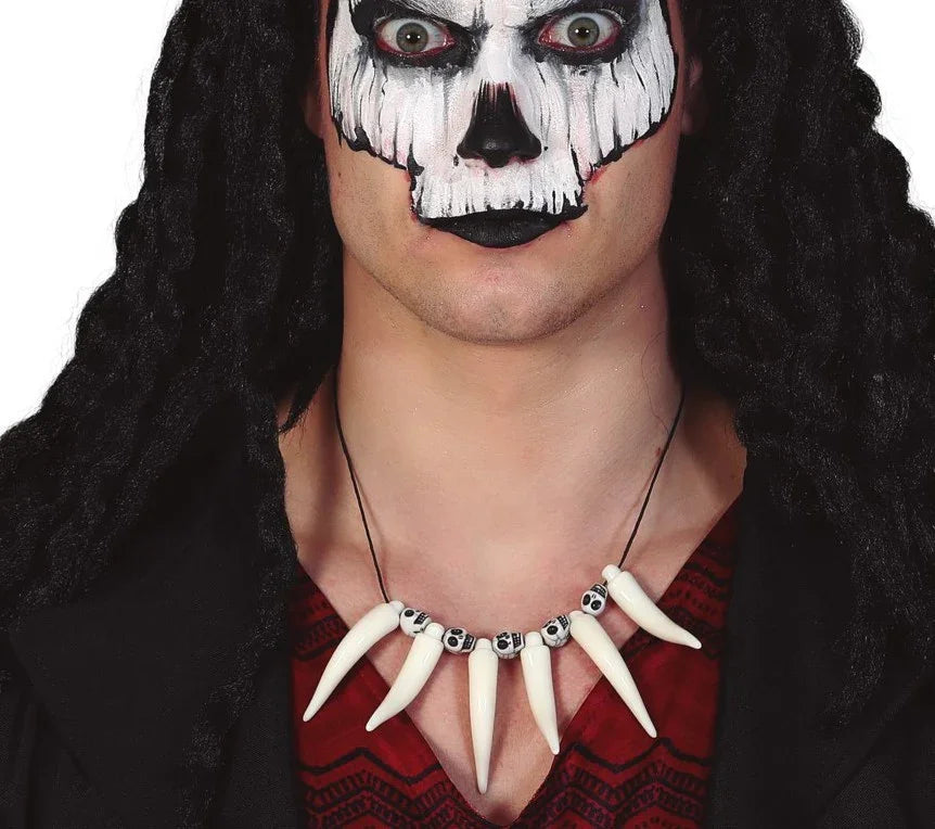 Collar con Colmillos y Mini Calaveras Joyas y Bisutería Guirca