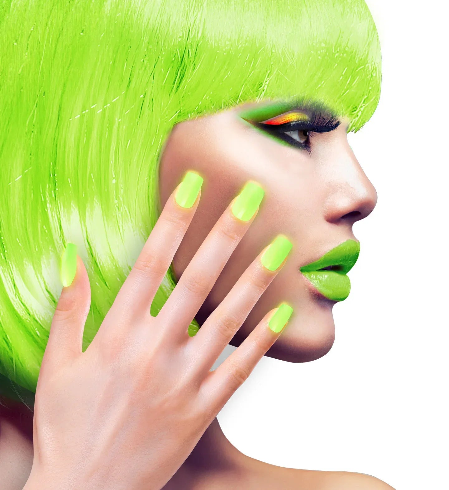 Uñas Postizas Verdes Fluorescentes Autoadhesivas Uñas Postizas Widmann