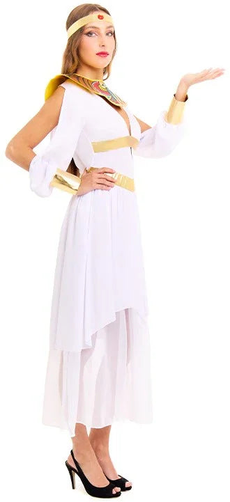 Disfraz de Faraona Egipcia Blanco para Mujer Egipcios Partilandia