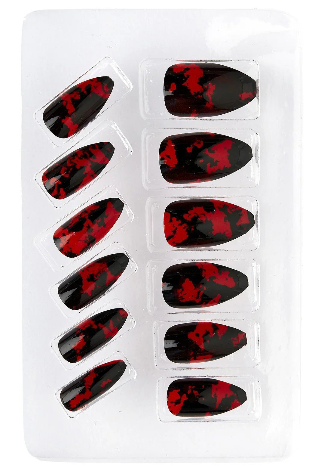 Uñas Postizas Negras Sangrientas con Punta Uñas Postizas Widmann