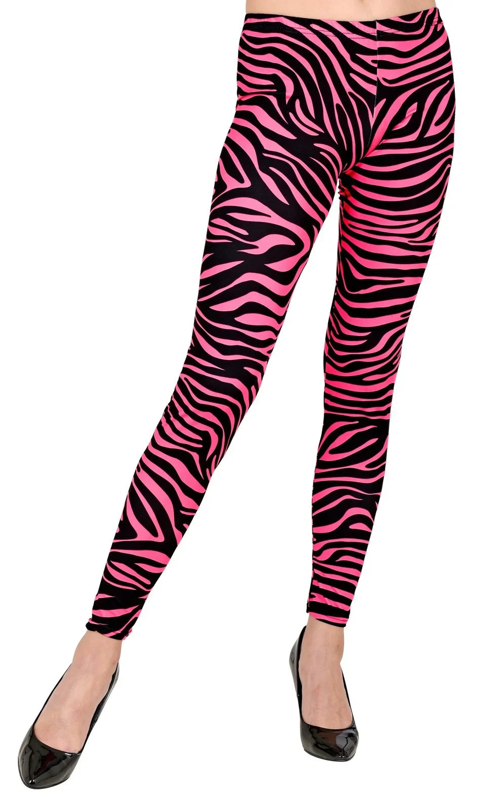 Leggings con Estampado de Tigre Rosa Neón Fluorescente Leggings Widmann