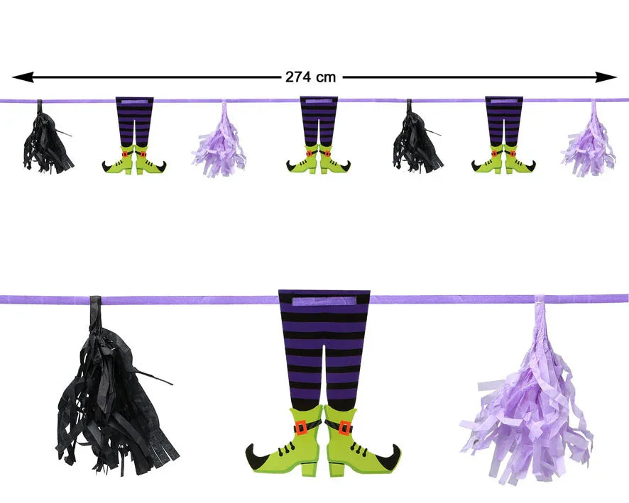 Guirnalda con Piernas de Bruja de Halloween Guirnaldas de Halloween Atosa