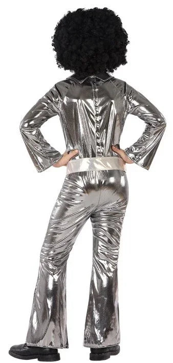 Disfraz Disco Plateado Años 70 para Niño Discotequeros Atosa