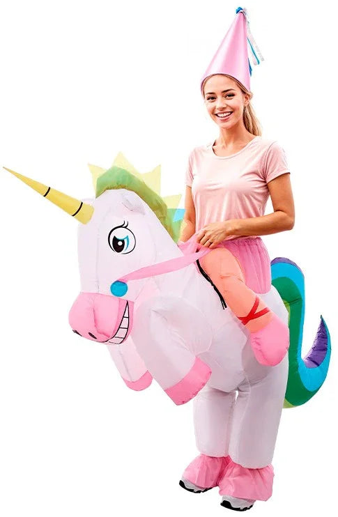 Disfraz de Unicornio Hinchable con Princesa Unicornio Partilandia