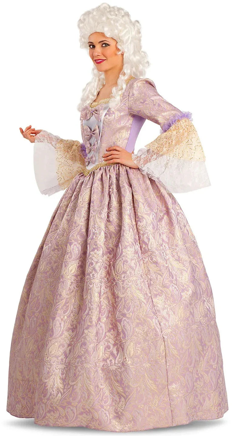Disfraz de Baronesa Colonial Rosa para Mujer Veneciano y Época Viving