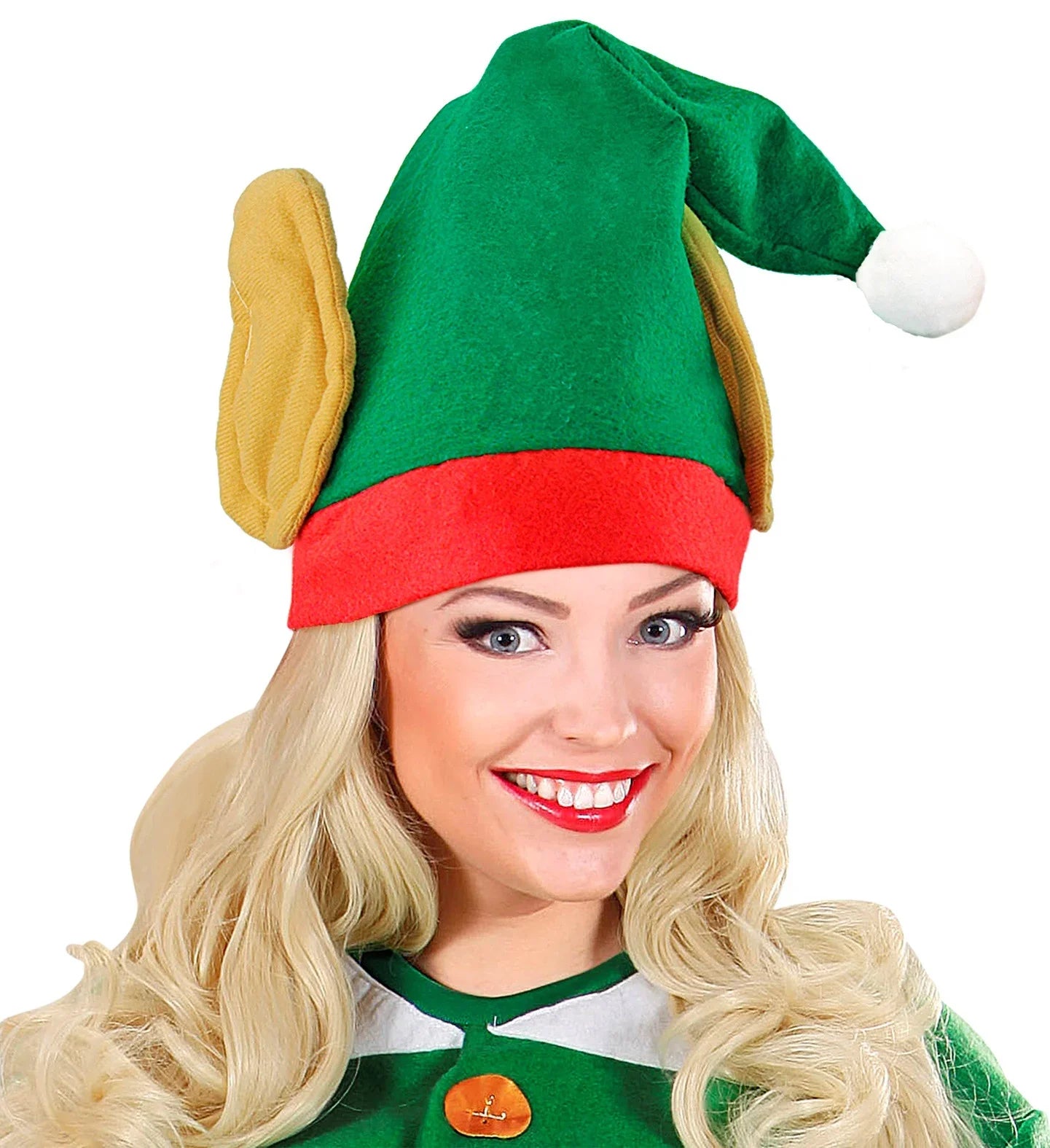 Gorro de Elfo Navideño con Orejas Elfos Navideños Widmann