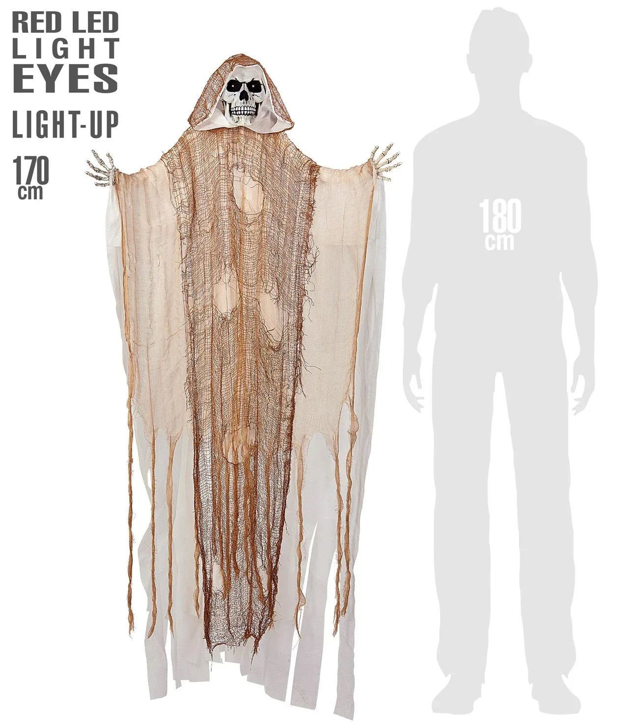 Muerte Colgante con Luces para Decoración de Halloween Halloween Widmann