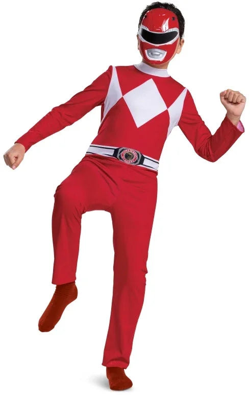 Disfraz de Power Ranger Rojo Infantil Superhéroe Liragram