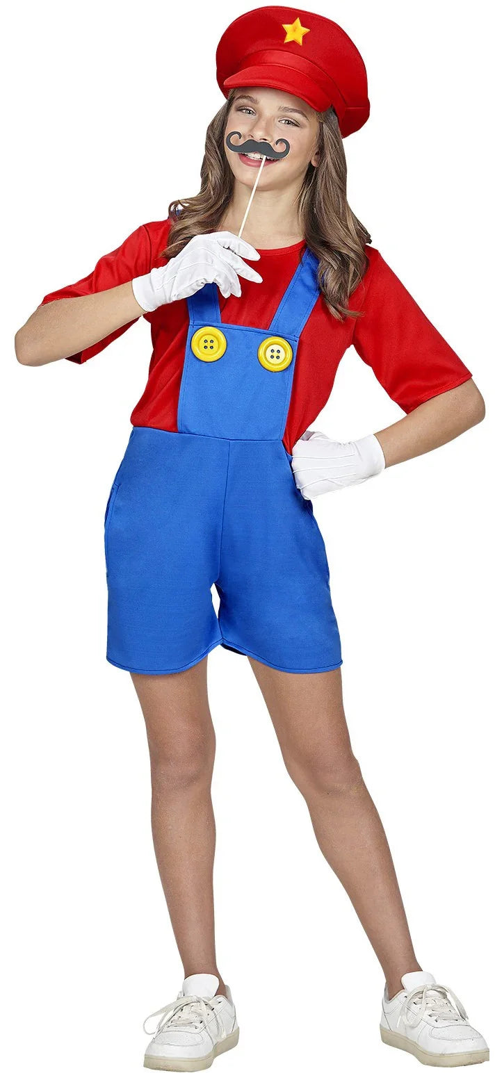 Disfraz de Super Mario con Pantalón Corto Infantil Super Mario Bros y Luigi Widmann