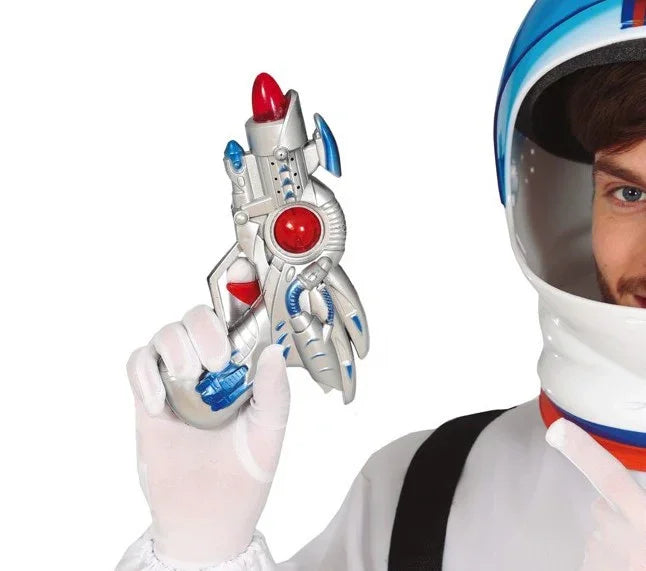 Pistola Espacial Plateada con Sonido Pistolas, Rifles y Metralletas Guirca