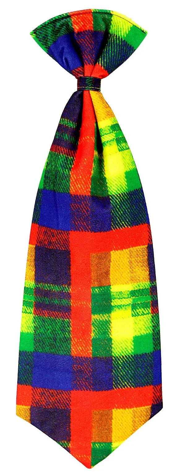 Corbata de Payaso de Cuadros Multicolor Complementos Payasos Widmann