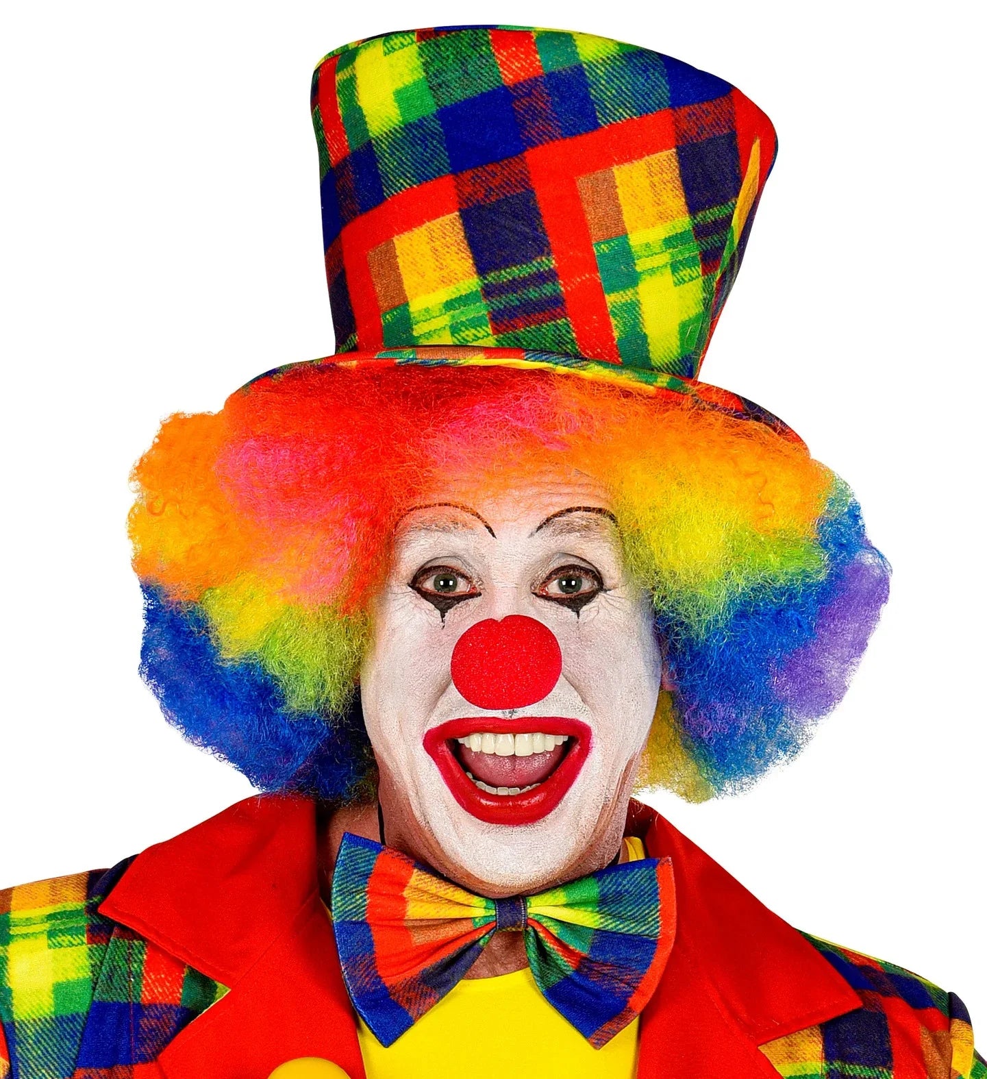 Pajarita de Payaso de Cuadros Multicolor Complementos Payasos Widmann