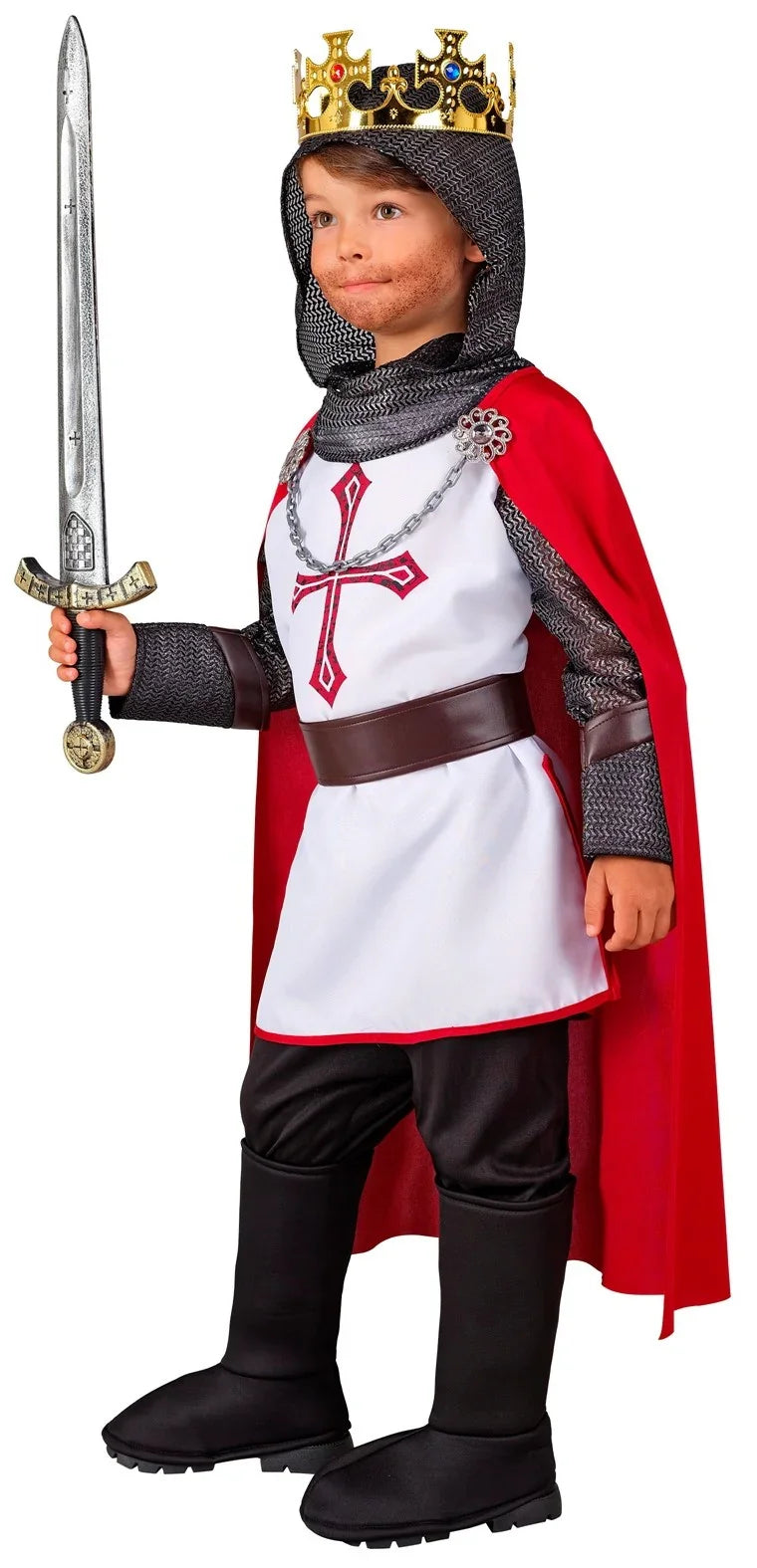Disfraz de Caballero Templario con Capa para Niño Caballeros y Cruzados Medievales Widmann