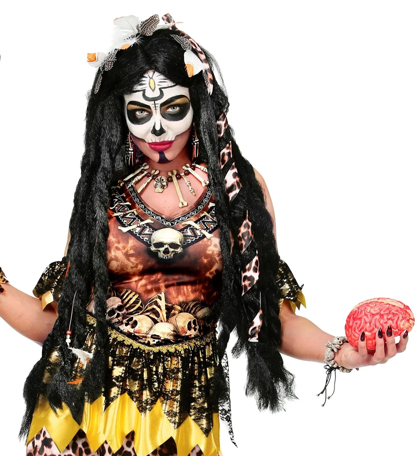 Pulsera Vudú con Calaveras y Huesos Accesorios Halloween Widmann