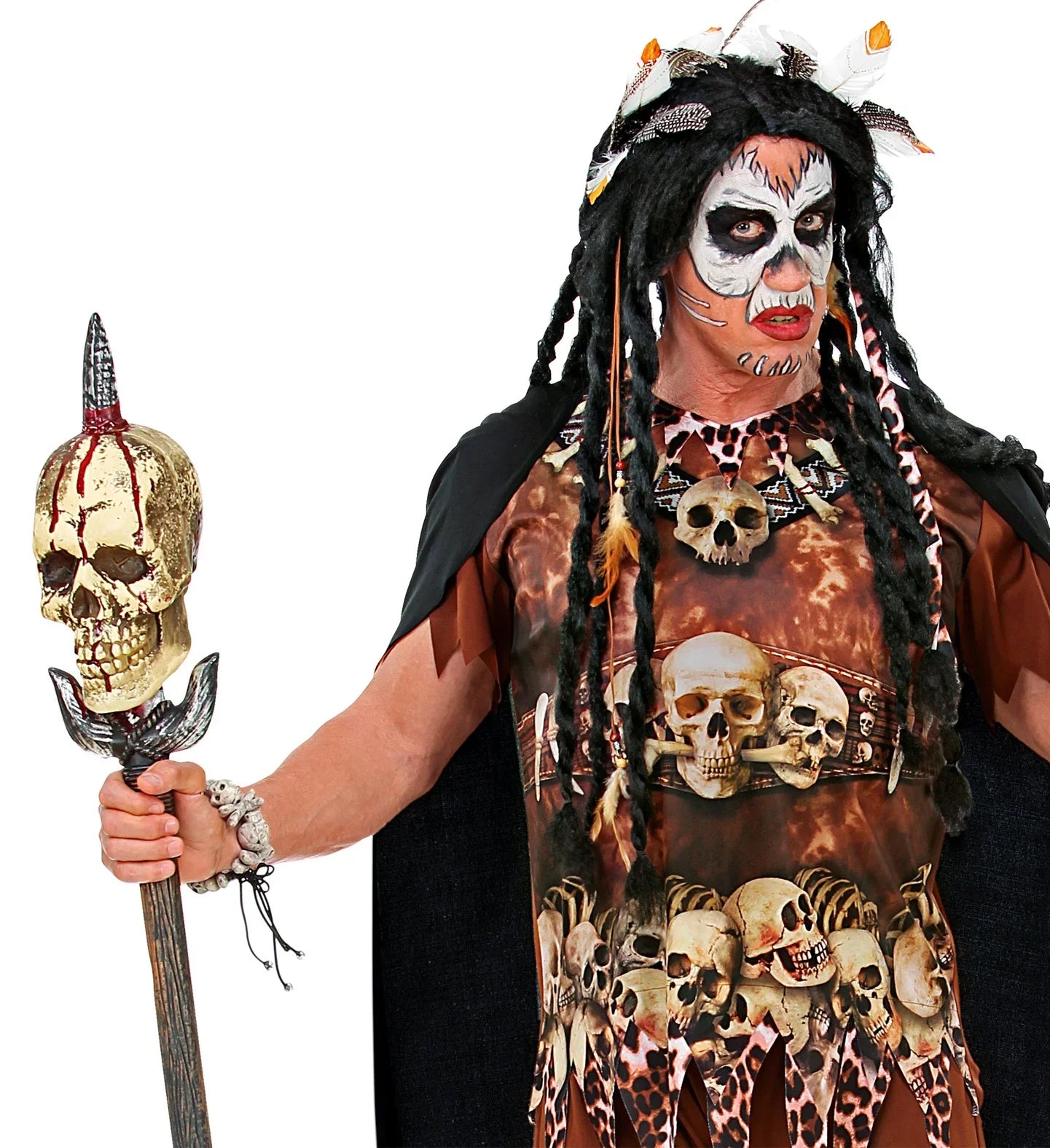 Pulsera Vudú con Calaveras y Huesos Accesorios Halloween Widmann