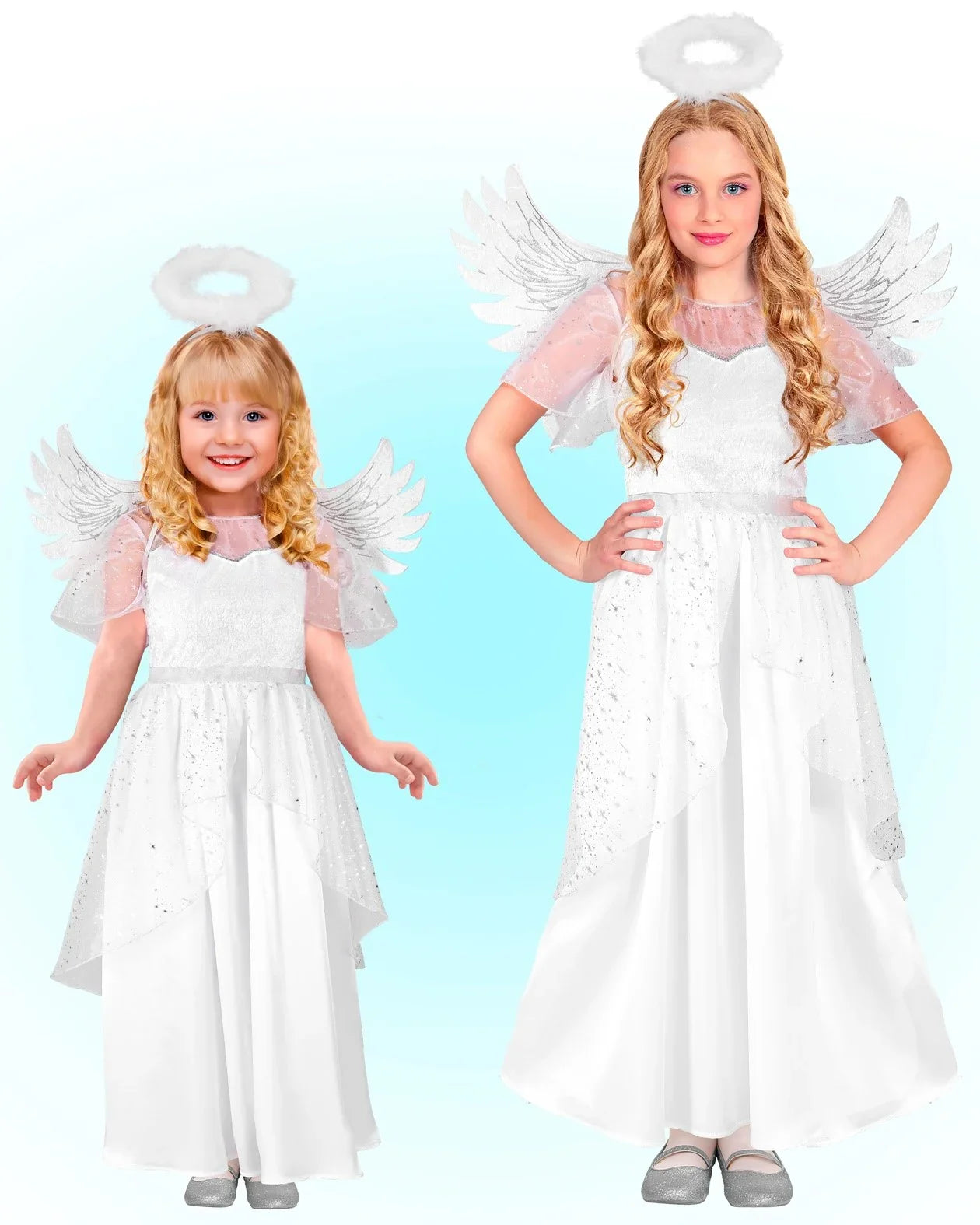 Disfraz de Ángel del Cielo para Niña Ángeles Widmann