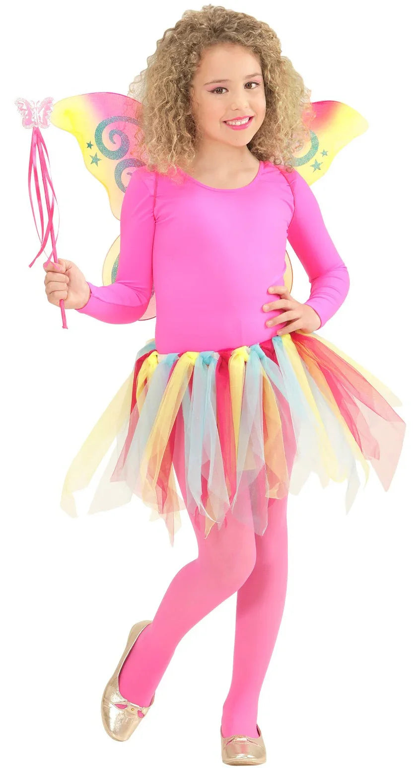 Kit de Hada Multicolor Infantil con Tutú, Alas y Varita Duendes, Hadas y Elfos Widmann