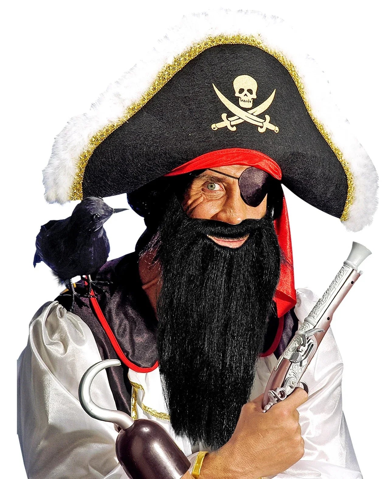 Barba Larga Negra con Bigote Barbas y Bigotes Widmann