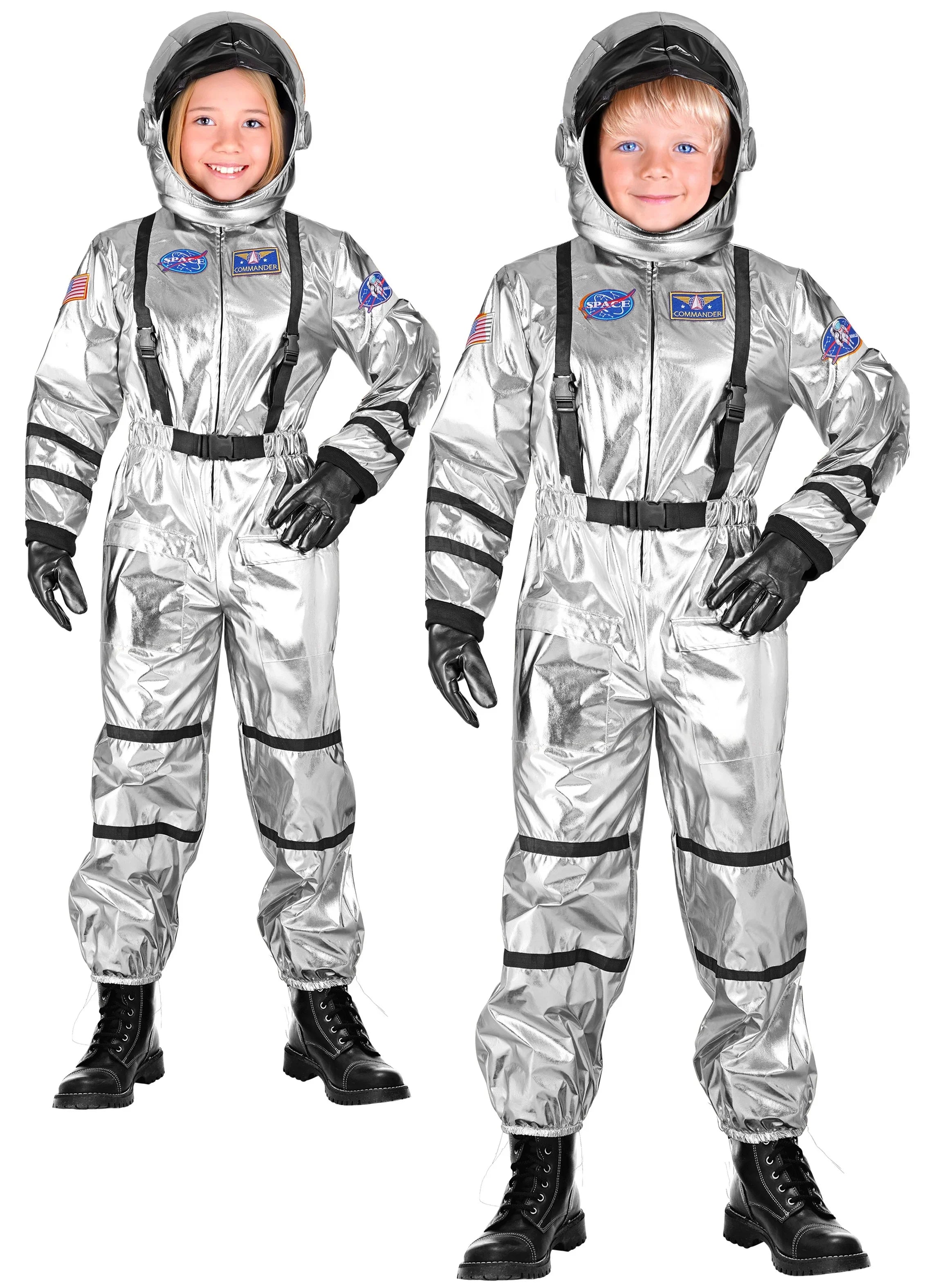 Disfraz de Astronauta Plateado con Casco Infantil Astronautas Infantiles Widmann