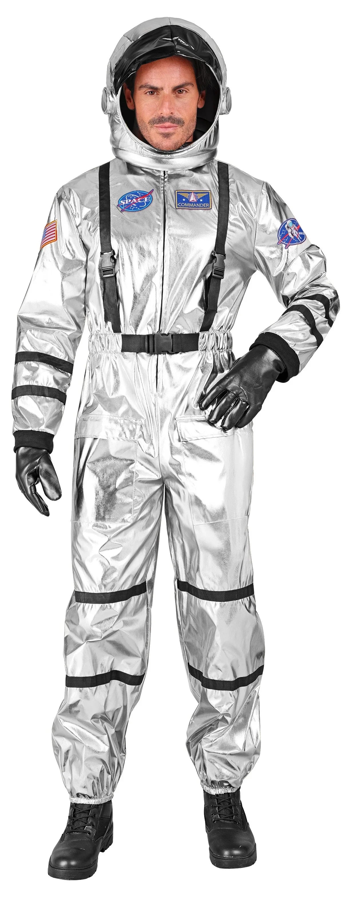 Disfraz de Astronauta Plateado con Casco para Hombre Astronautas Widmann