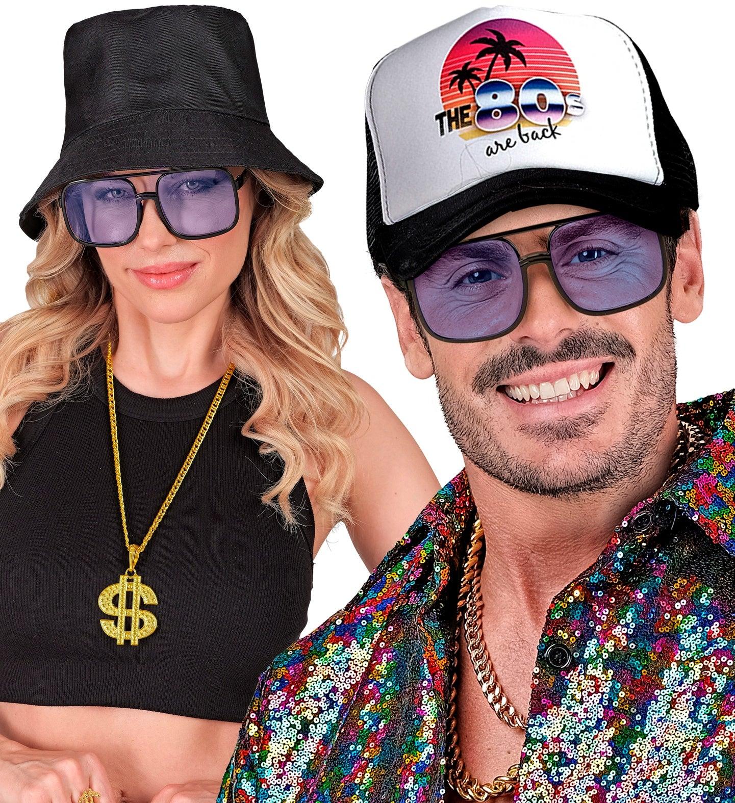 Gafas Aviador Cuadradas Negras con Lentes Azules Gafas Widmann