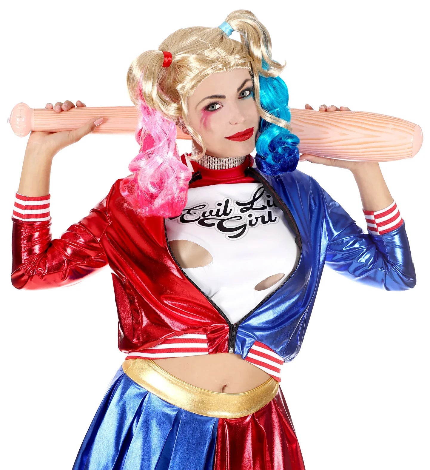 Peluca de Harley Villana Rubia con Coletas Harley Quinn Widmann