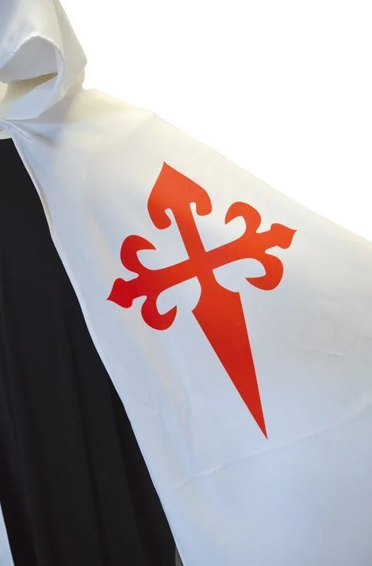 Capa Medieval Blanca con la Cruz de Santiago Capas Llopis