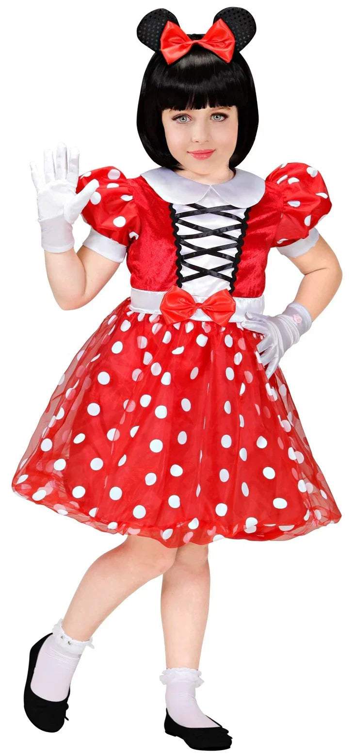 Disfraz de Minnie Infantil Rojo con Lunares Blancos Mickey Mouse & Minnie Mouse Widmann