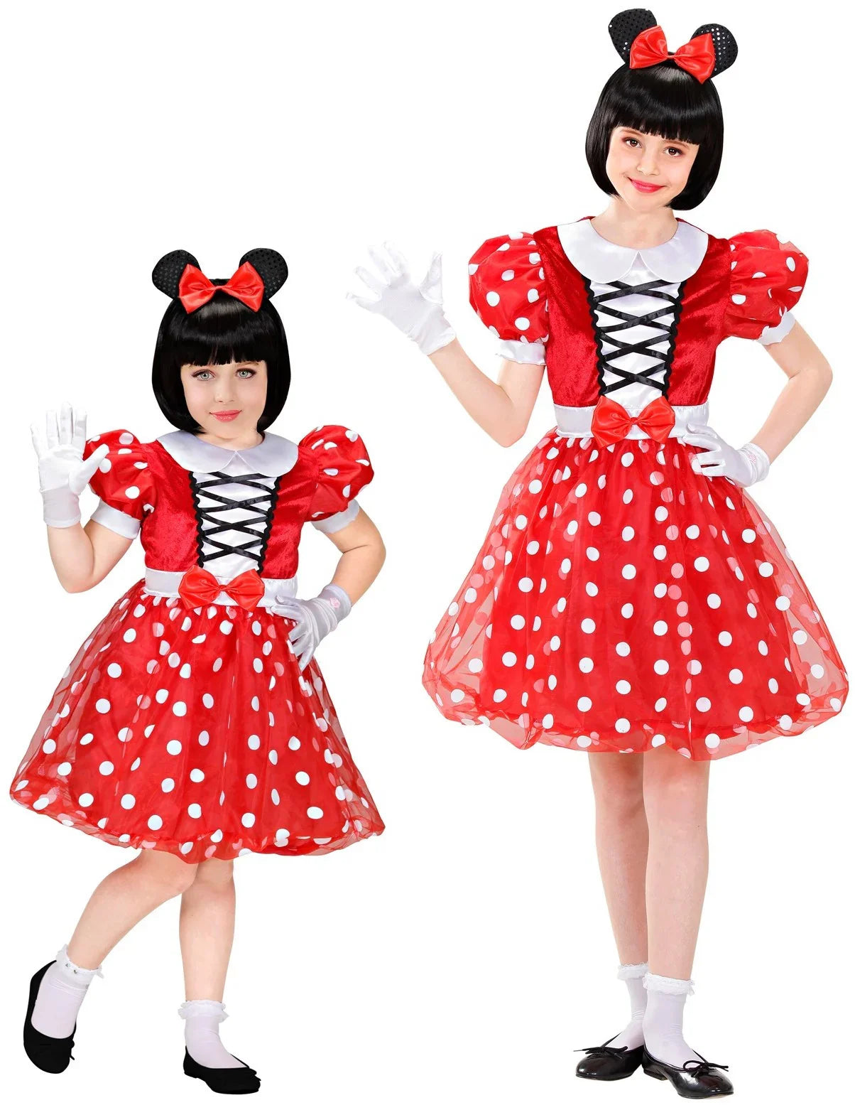 Disfraz de Minnie Infantil Rojo con Lunares Blancos Mickey Mouse & Minnie Mouse Widmann