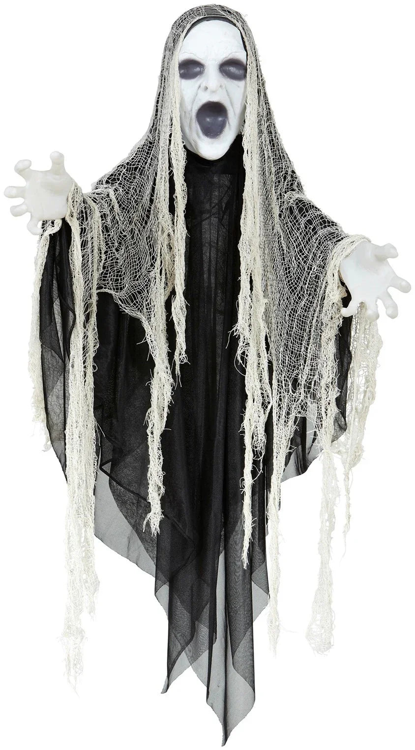 Fantasma Siniestro para Colgar de 153cm con Luz y Sonido Figuras Colgantes Widmann