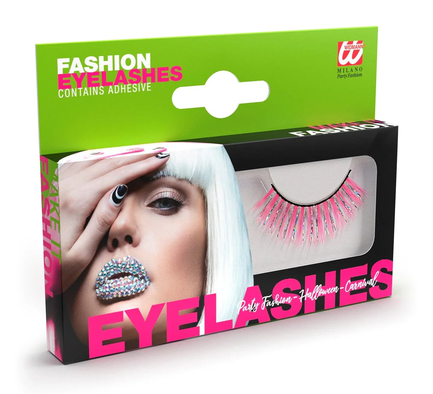 Pestañas Largas Rosas y Plateadas Pestañas Widmann