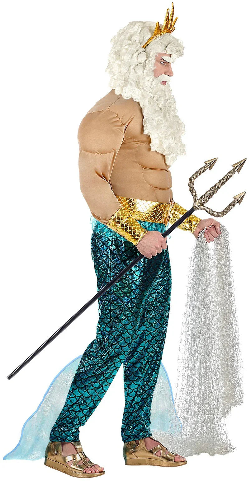 Disfraz de Dios Neptuno Musculoso para Hombre Dioses Romanos y Griegos Widmann