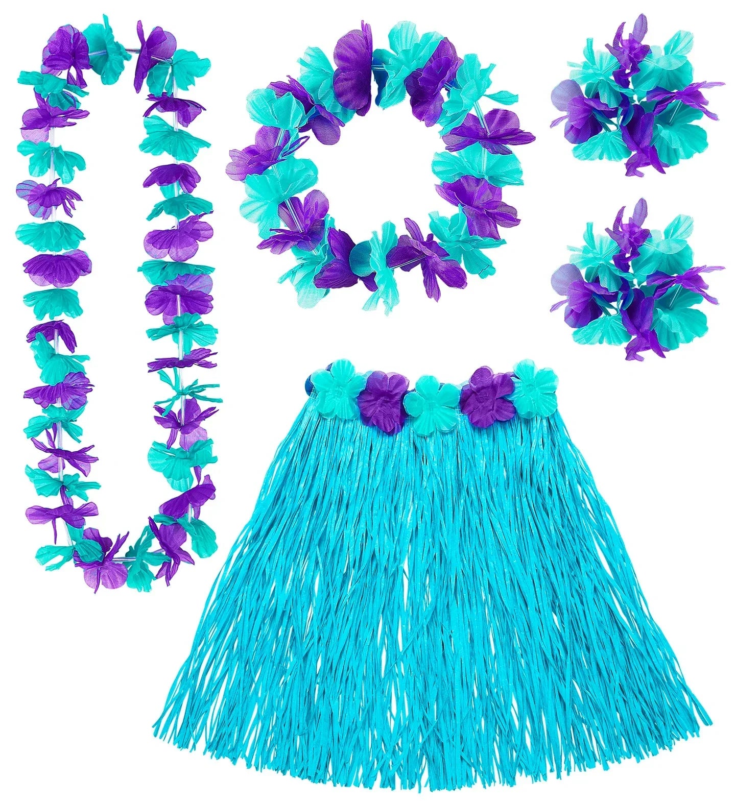 Kit Hawaiano Azul y Morado Complementos Hawaianos Widmann