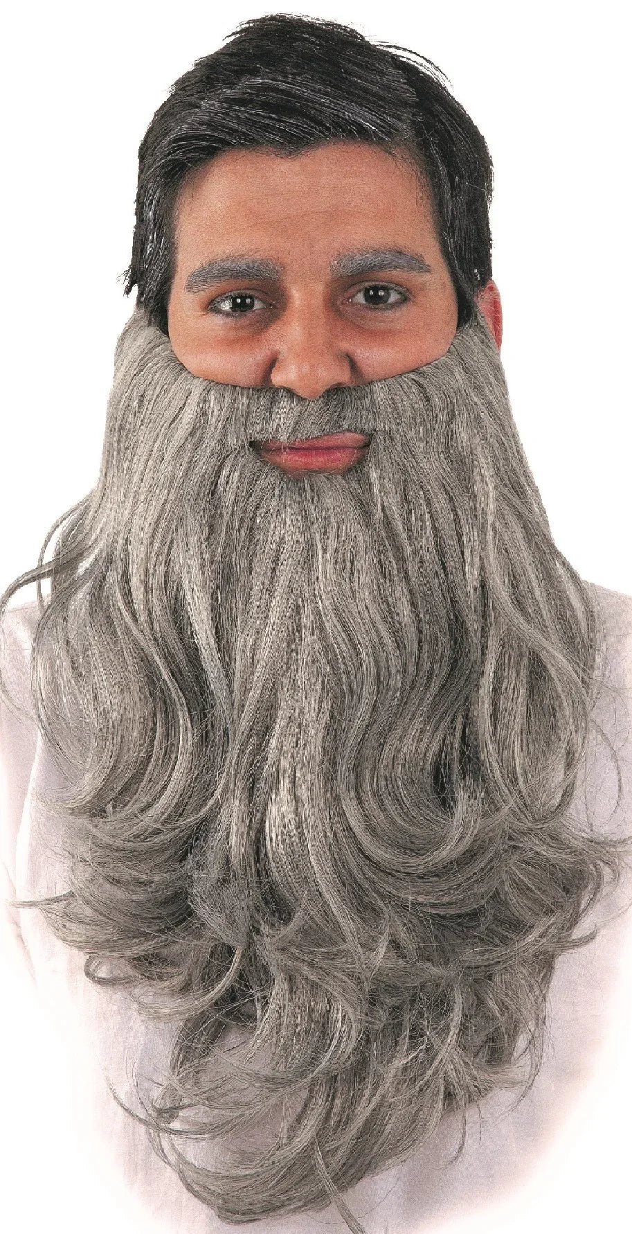 Barba Gris Larga de Rey Mago Melchor Barbas y Bigotes Fycar Complementos