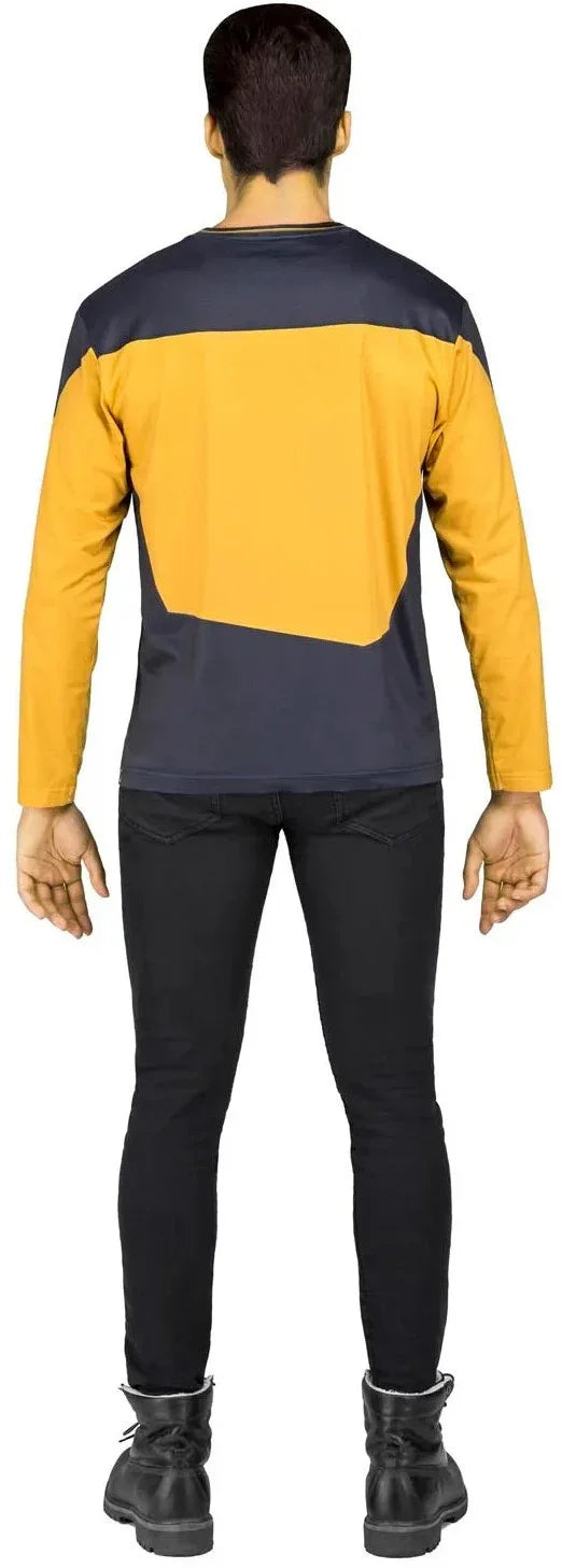 Camiseta Disfraz de Star Trek Data Amarilla para Adulto Star Trek Viving