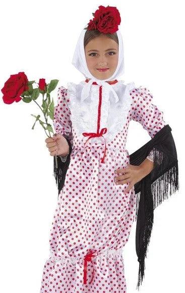 Set Infantil de Chulapa con Chal, Pañuelo y Clavel Chulapos y Chulapas Rubies