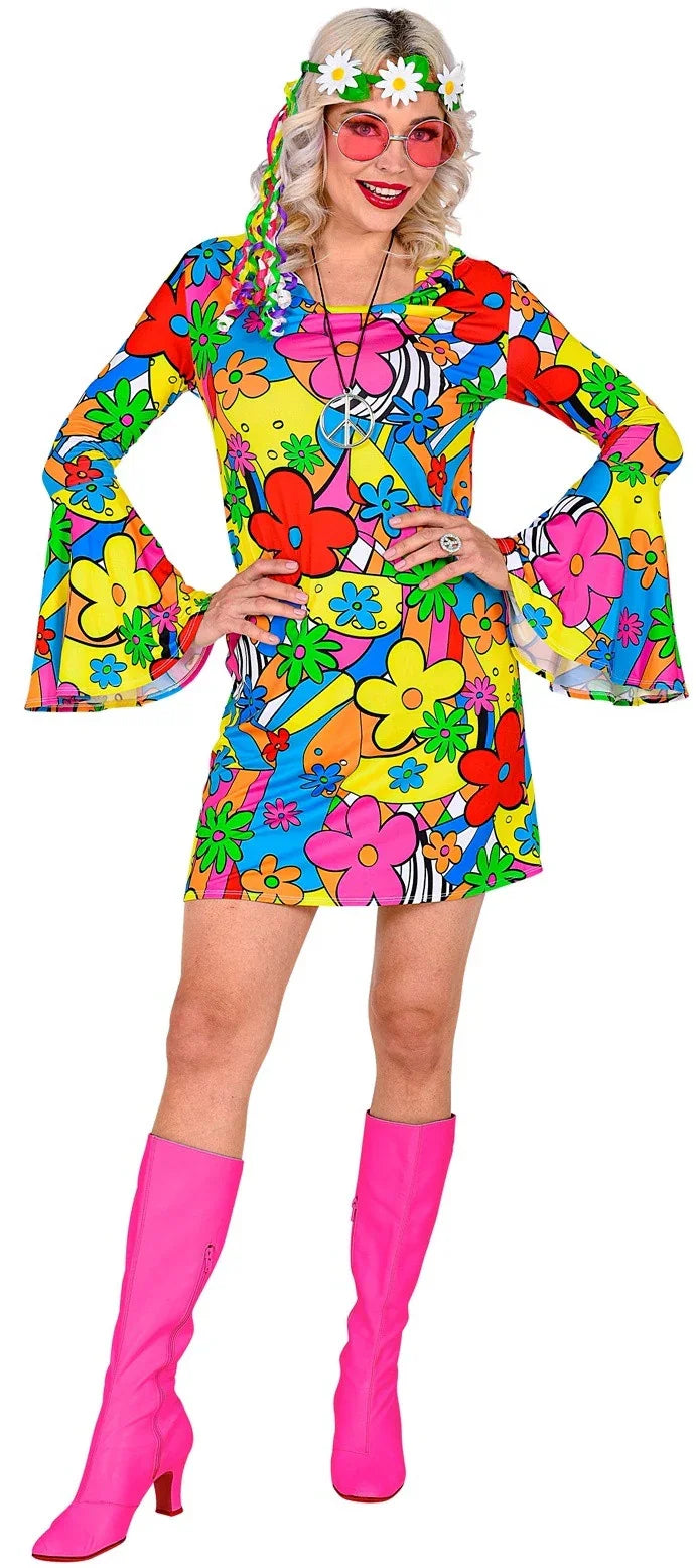 Disfraz Años 70 estilo Hippie para Mujer Años 60, 70 y 80 Widmann