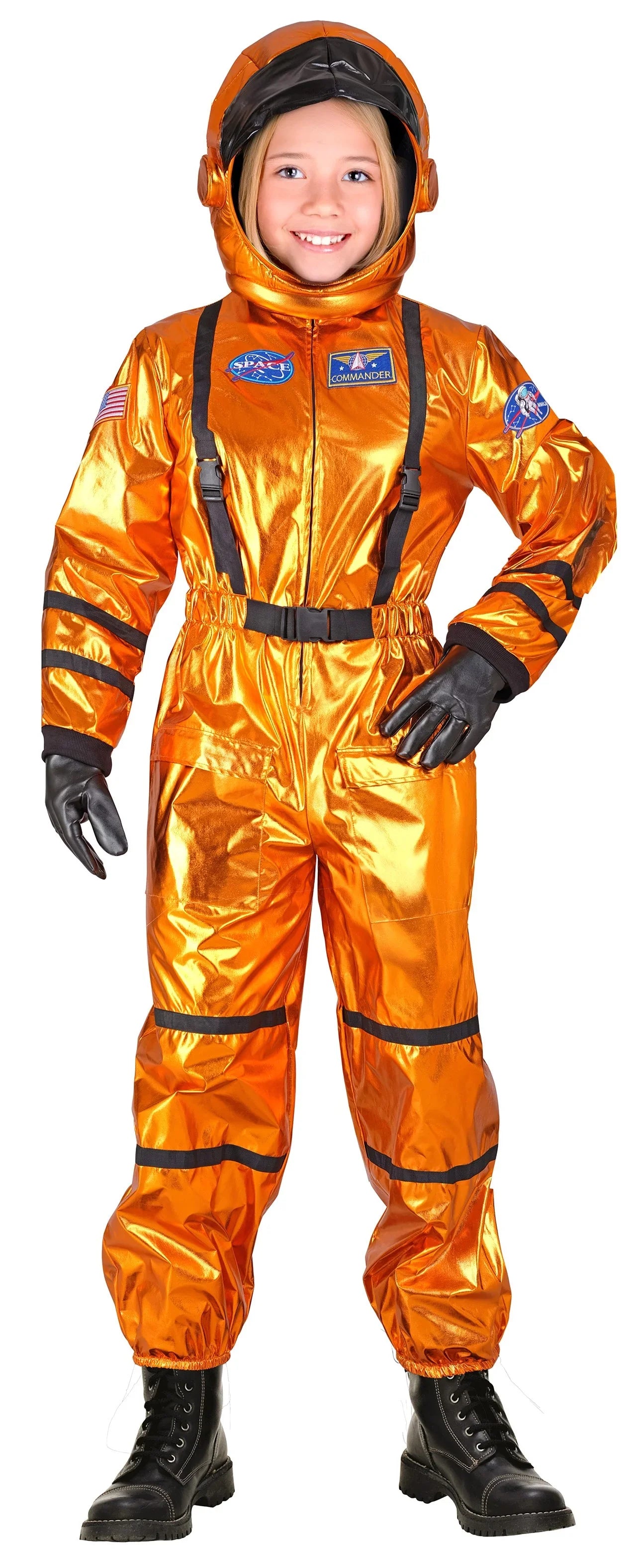Disfraz de Astronauta Naranja con Casco Infantil Astronautas Infantiles Widmann
