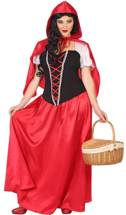 Disfraz de Caperucita Roja Largo Dibujos Animados y Cuentos Atosa XL