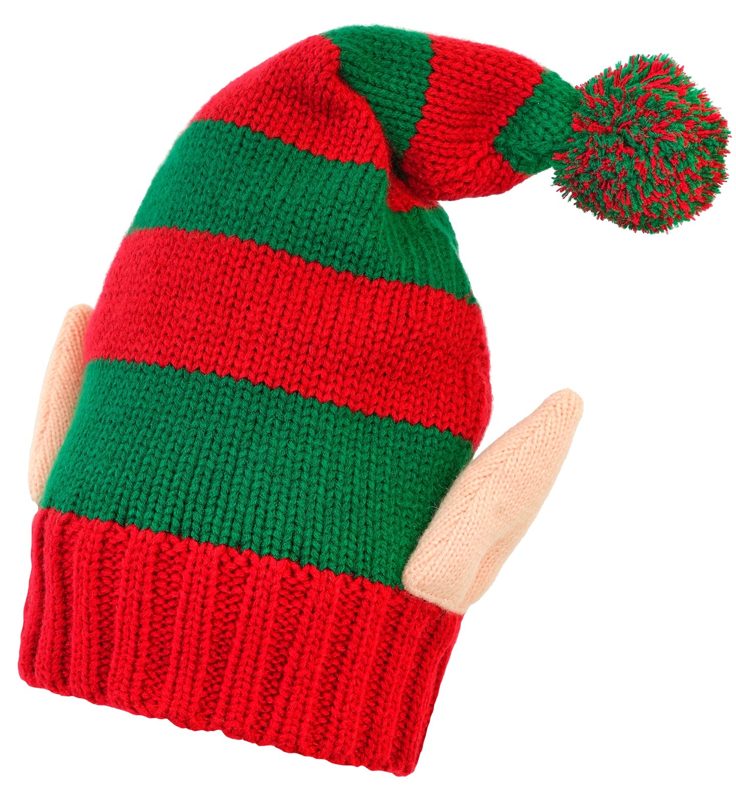 Cappello da elfo aiutante di Babbo Natale lavorato a punto