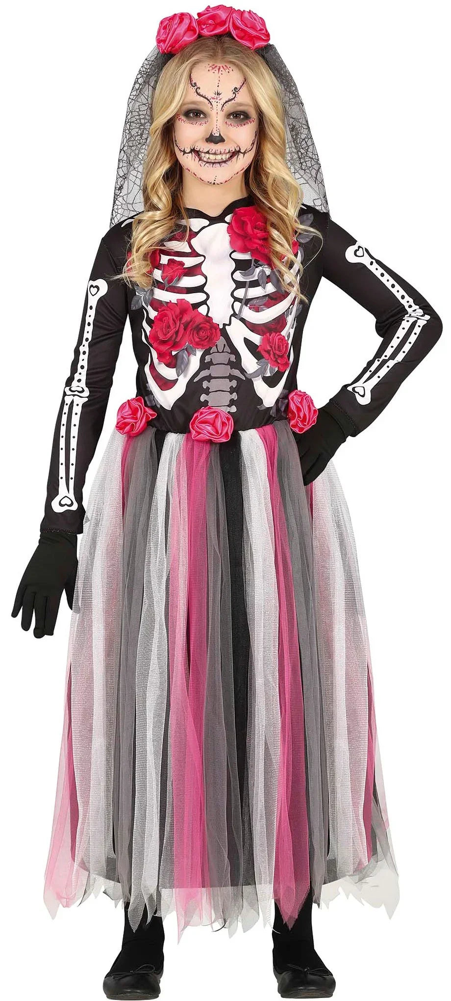Disfraz de Catrina Infantil Halloween Infantiles Guirca