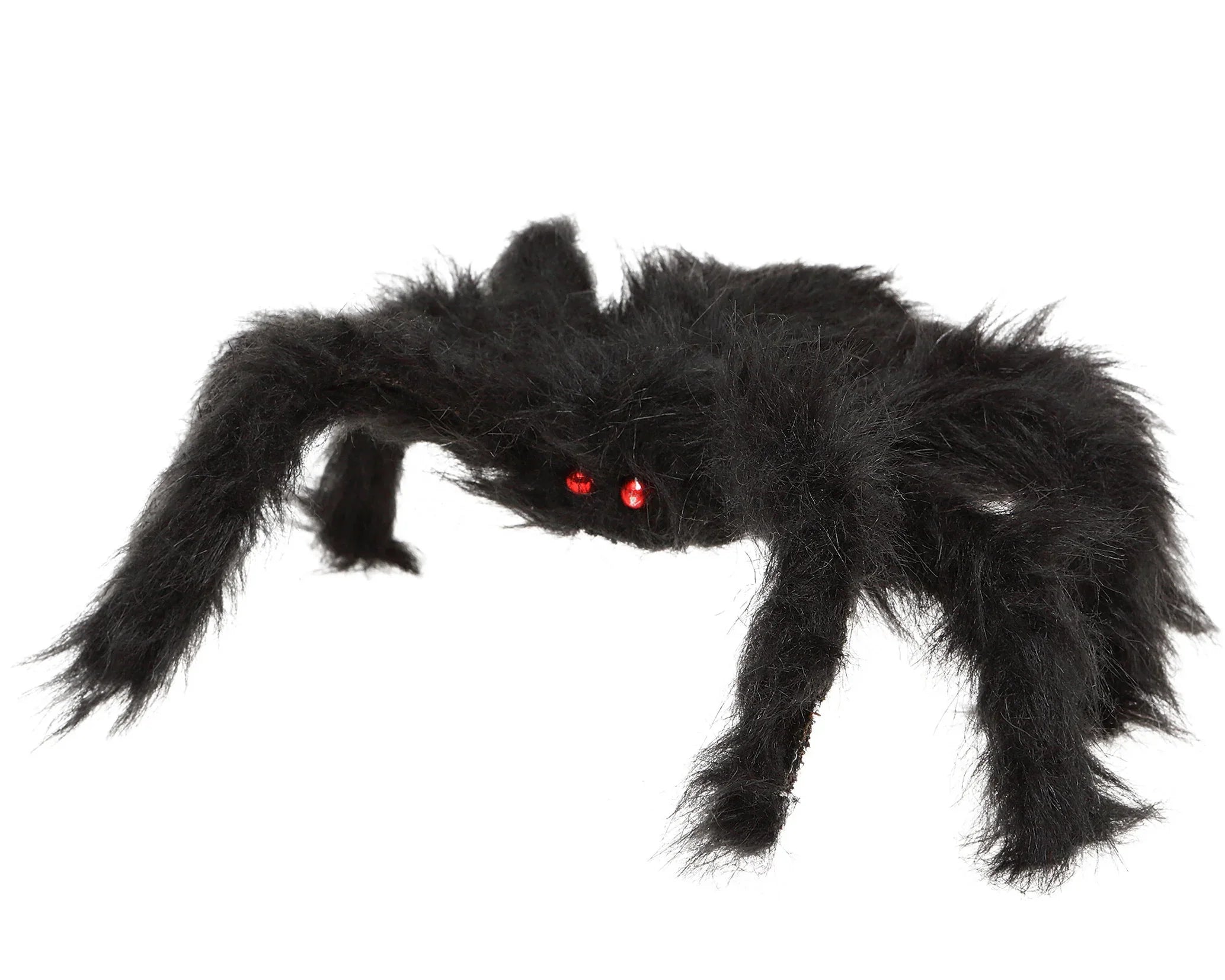 Araña Negra Peluda de Decoración Decoración Halloween Atosa