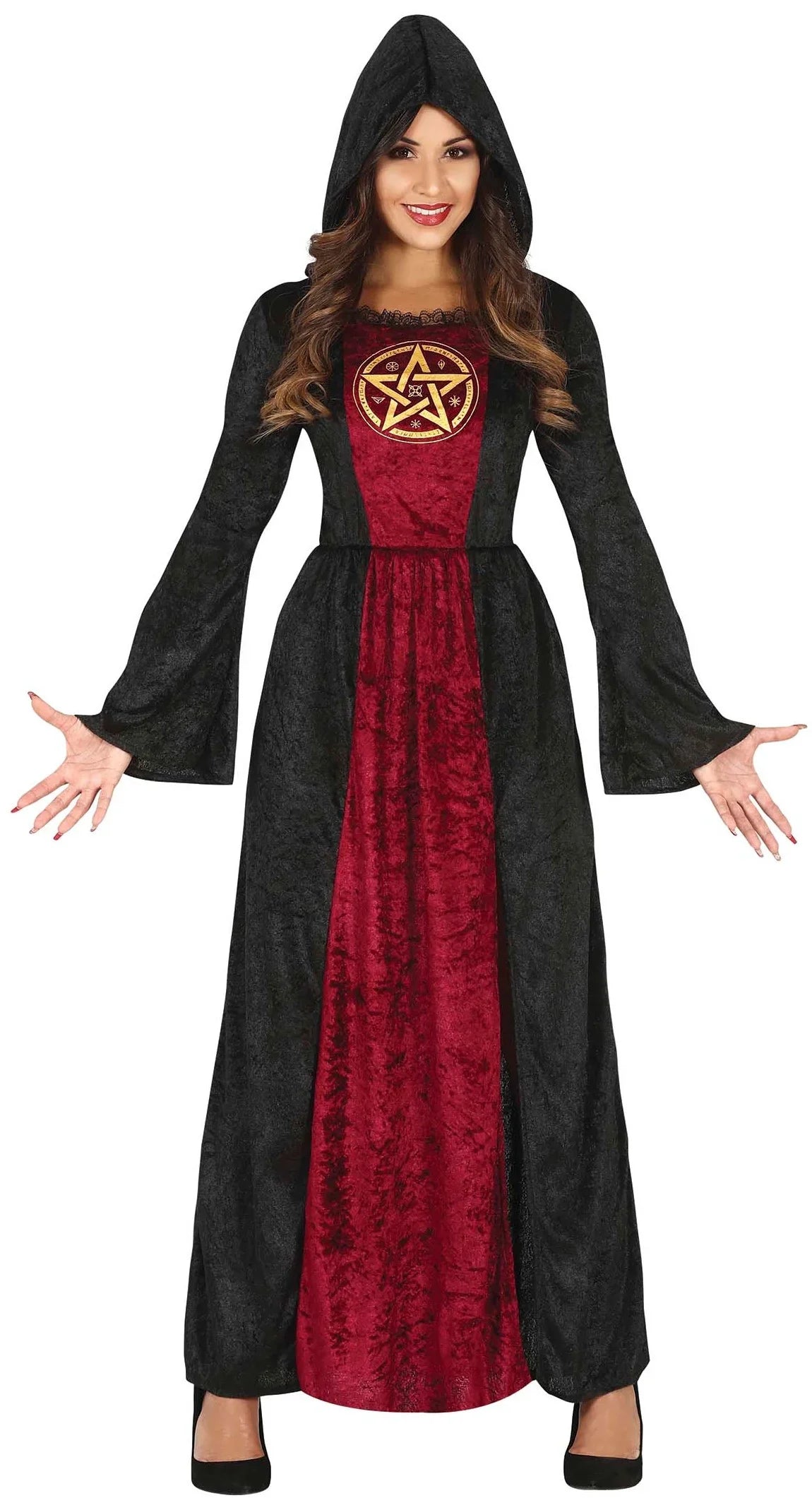 Disfraz de Sacerdotisa Satánica con Capucha para Mujer Inicio Guirca