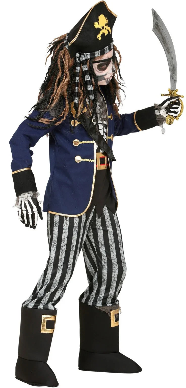 Disfraz de Capitán Pirata Esqueleto para Niño Piratas Infantiles Widmann