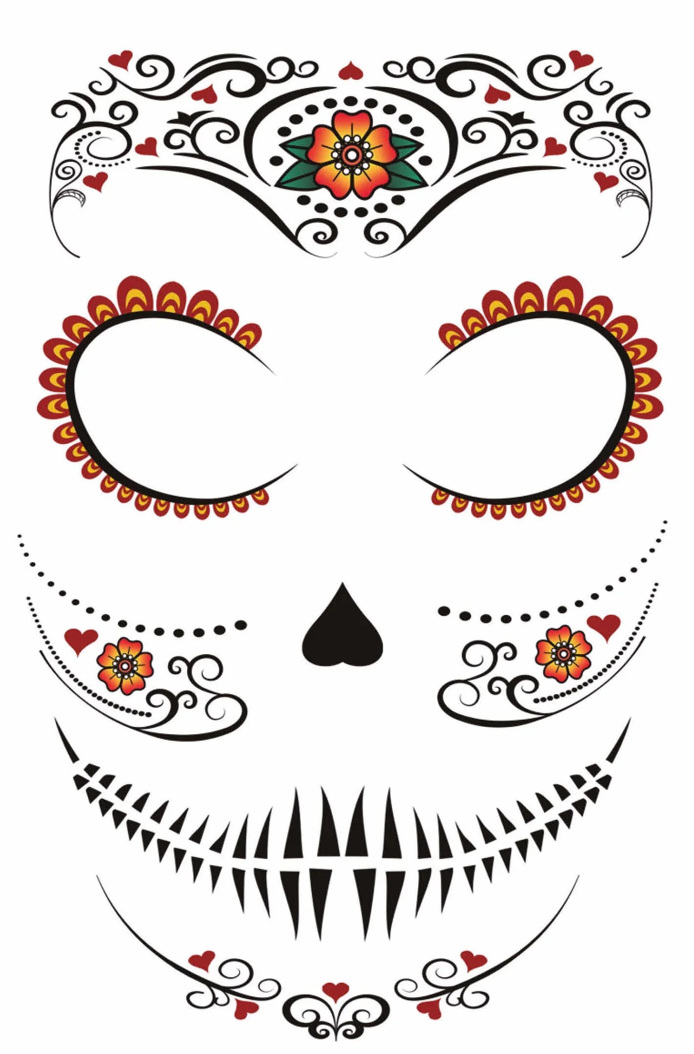 Tatuaje de Catrina para la Cara Kits de Maquillaje Guirca