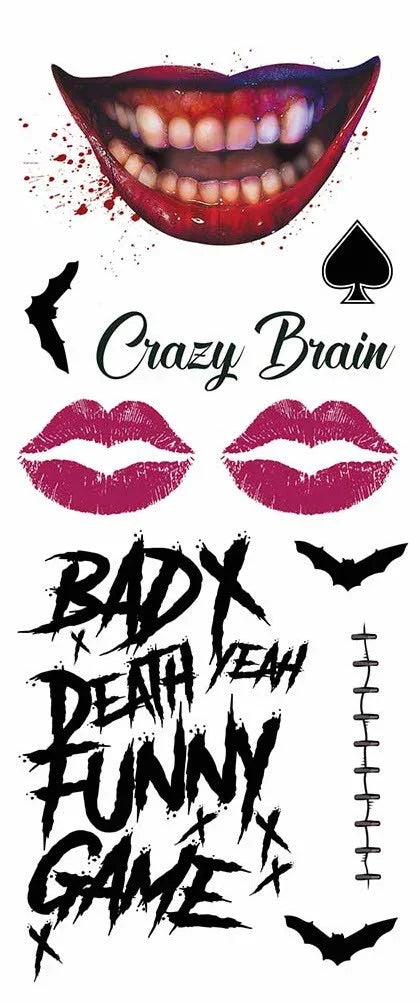 Tatuaje de Joker para Cara y Cuerpo Kits de Maquillaje Guirca