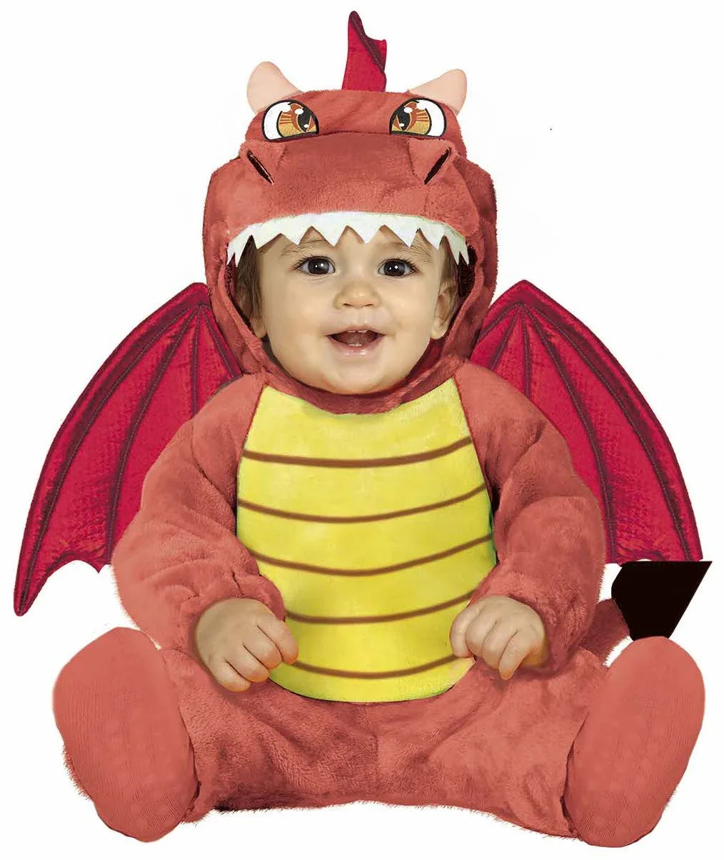 Disfraz de Dragón Rojo para Bebé Dragón y Dinosaurio Guirca