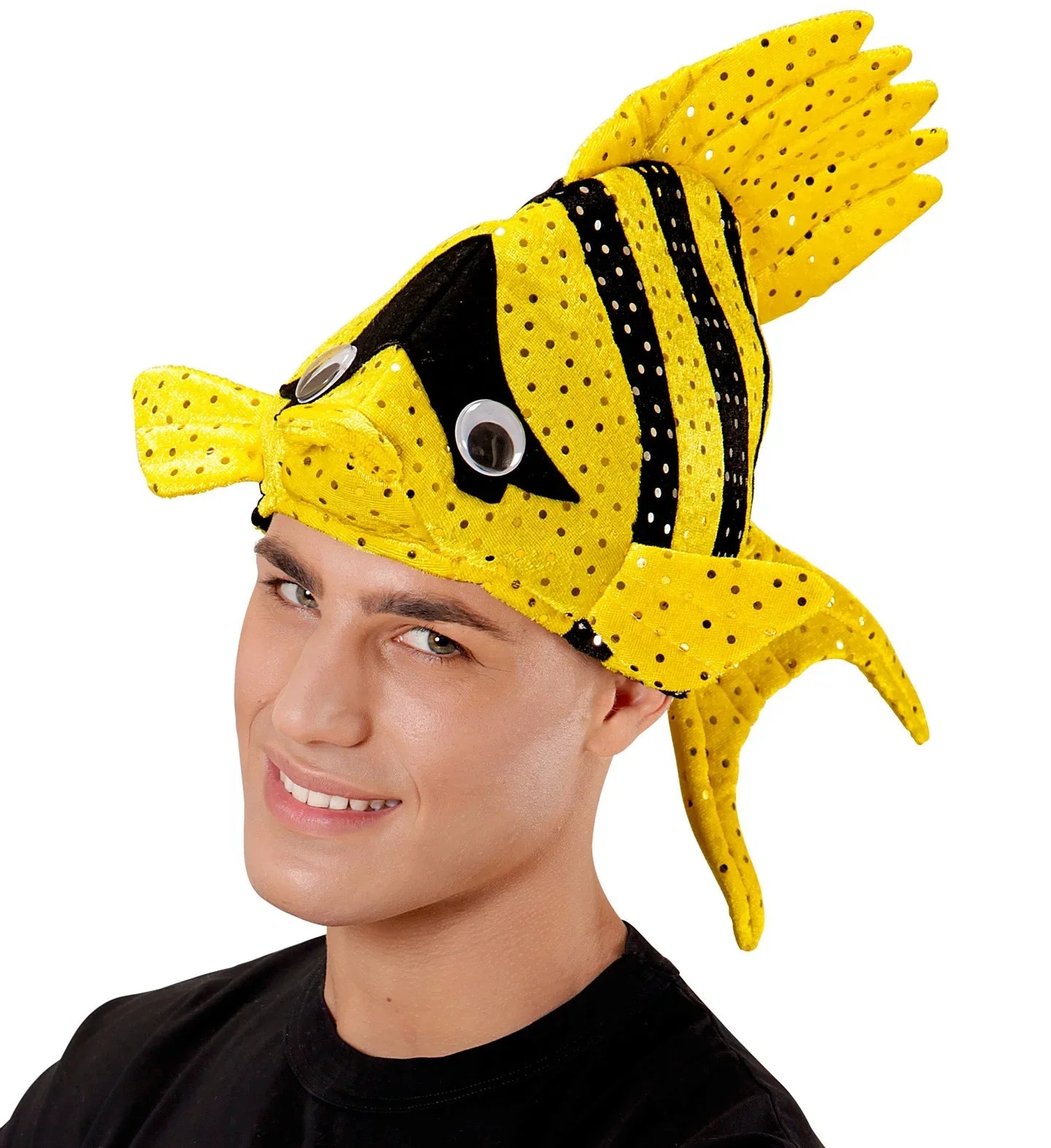Gorro de Pez Tropical Amarillo y Negro Peces y Animales Marinos Widmann