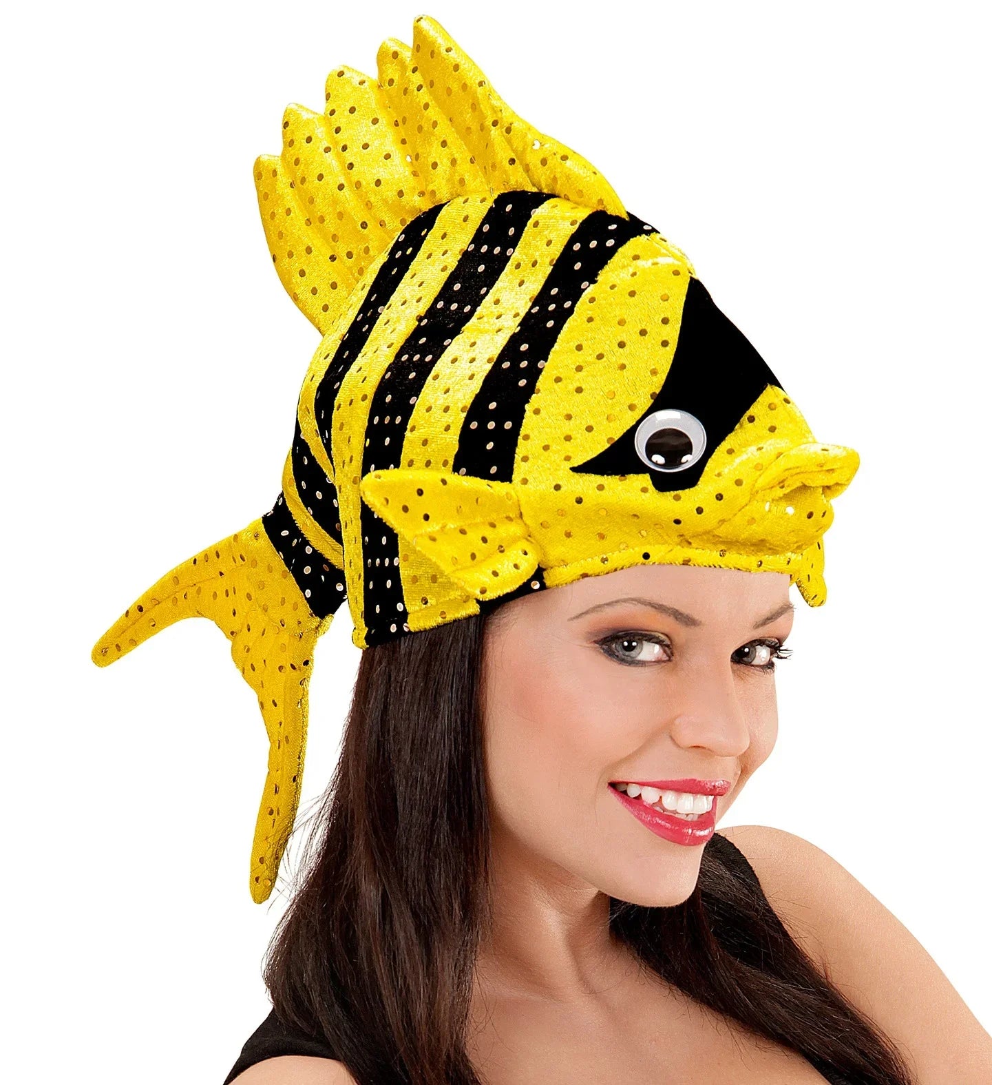 Gorro de Pez Tropical Amarillo y Negro Peces y Animales Marinos Widmann